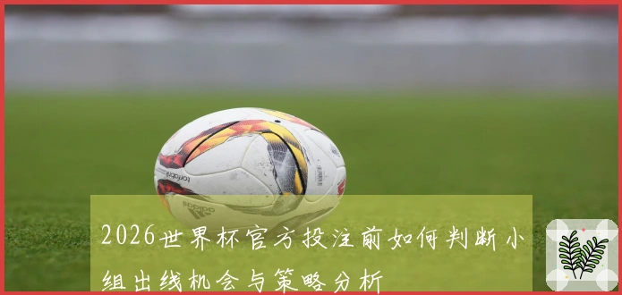 2026世界杯官方投注前如何判断小组出线机会与策略分析
